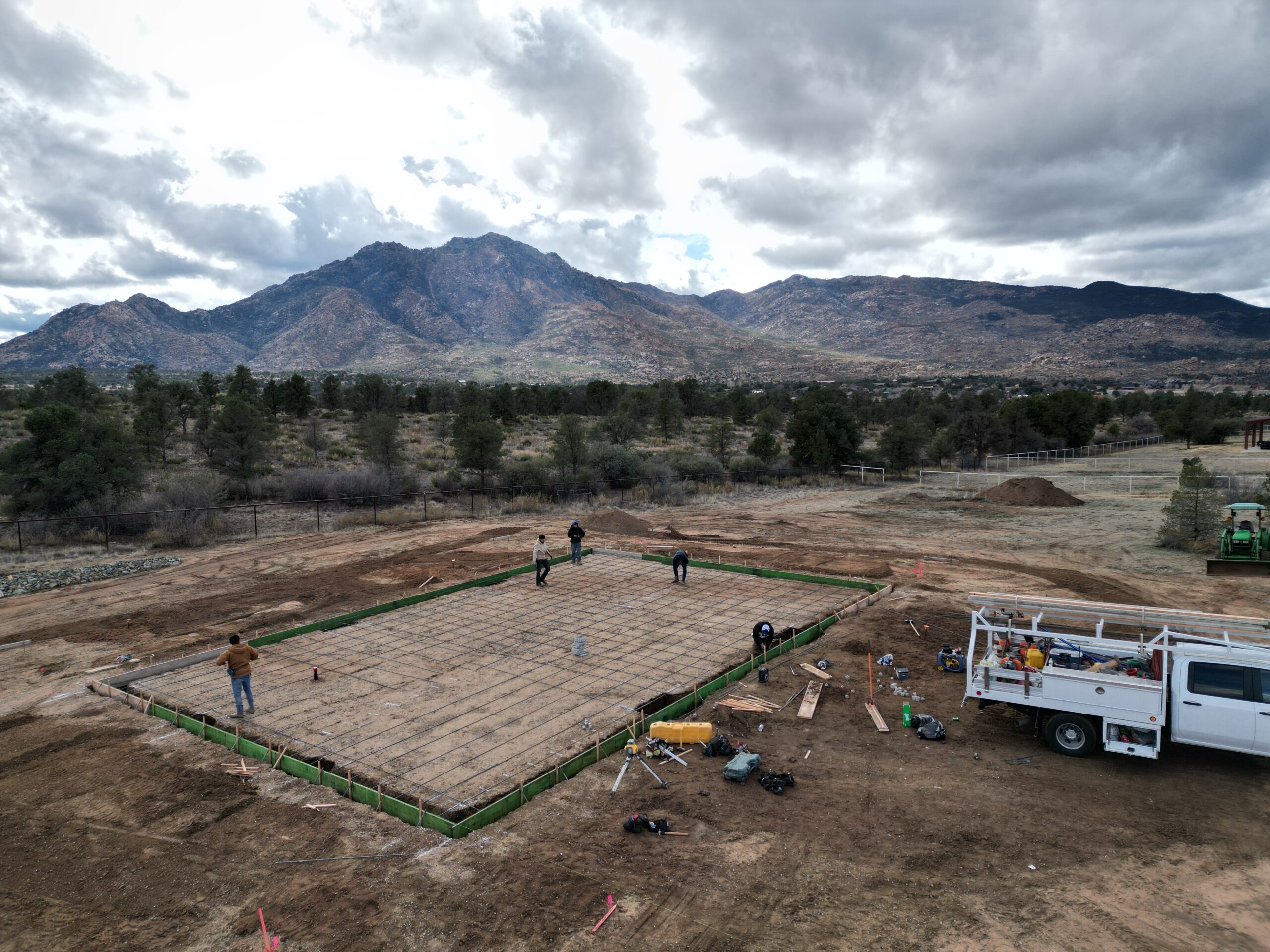 Metal building foundation Prescott Arizona