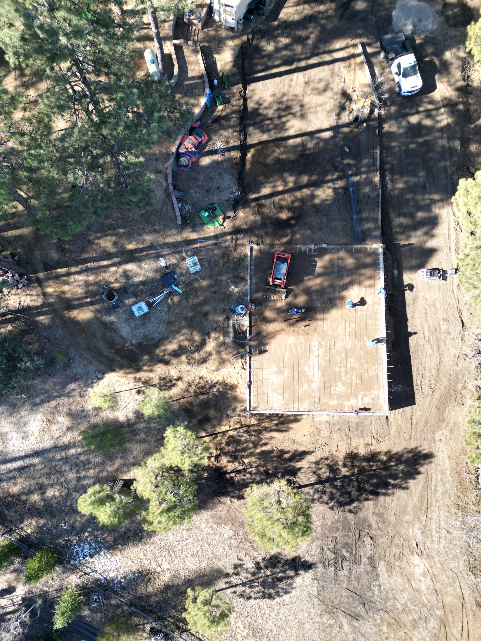 Aerial view concrete project Prescott AZ