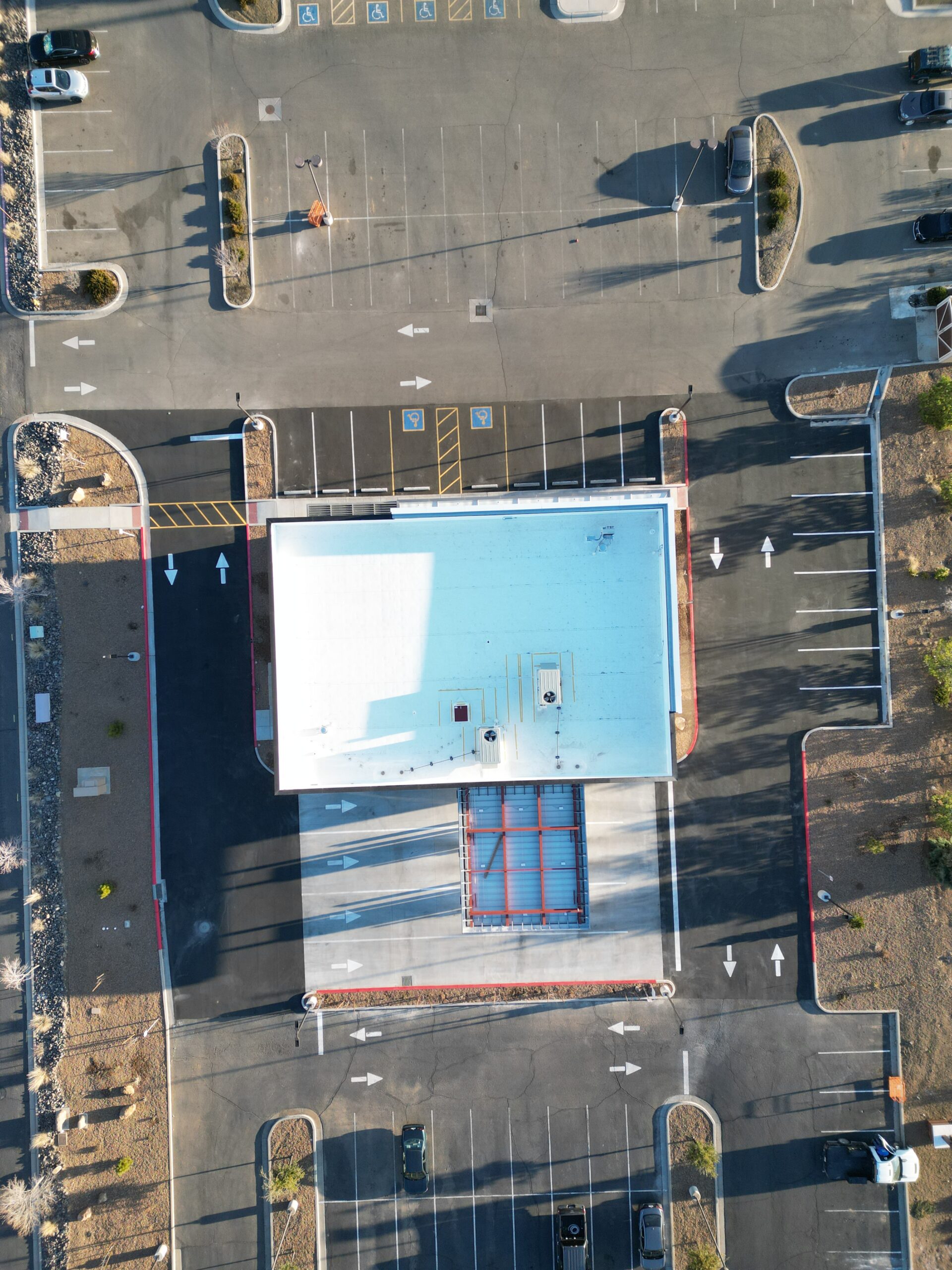 Aerial view concrete project Prescott AZ