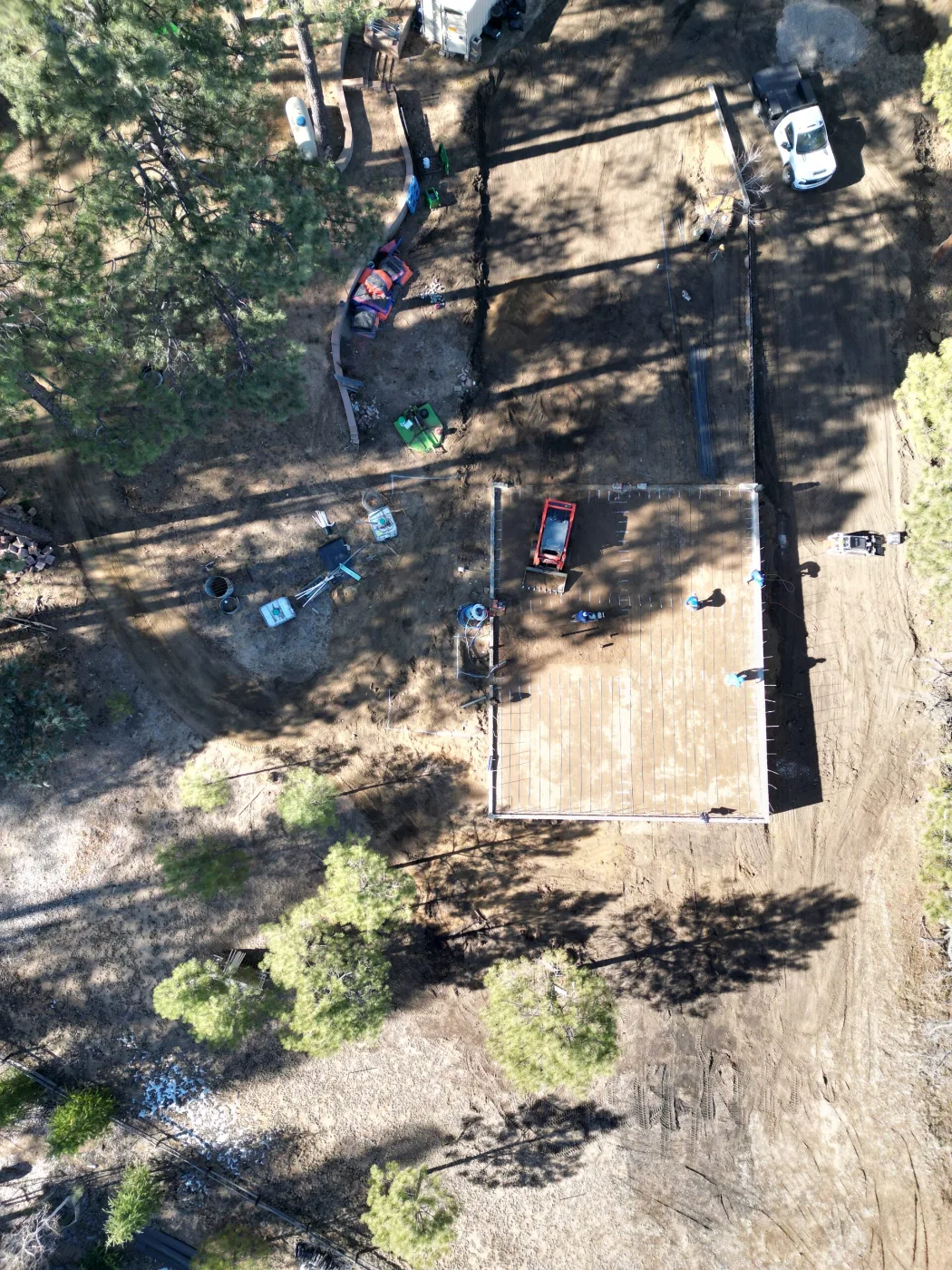 Aerial view concrete project Prescott AZ